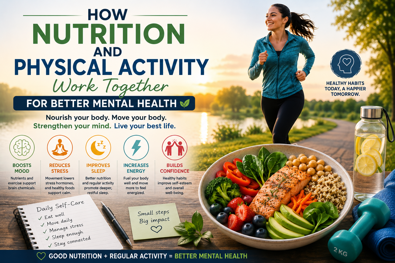 🧠🥗🏃 How Nutrition and Physical Activity Work Together for Better Mental Health